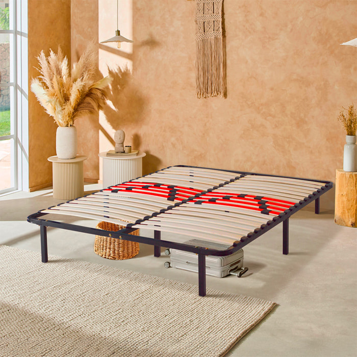 Kit cadre à lattes | 2 Places |morphologique | 3 zones de confort