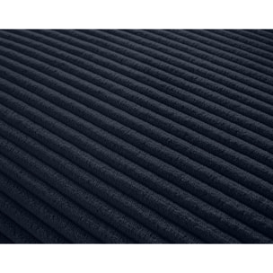 Garance - canapé modulable d'angle droit - 6 places - en velours côtelé - Bleu nuit