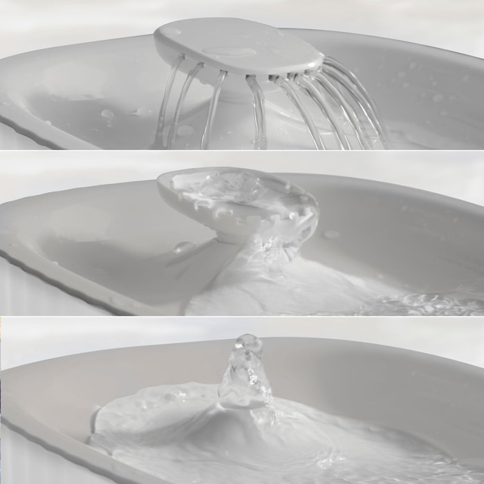 Fontana per animali da compagnia drinkatt innovagoods - bianco e grigio - 19x15x19 cm
