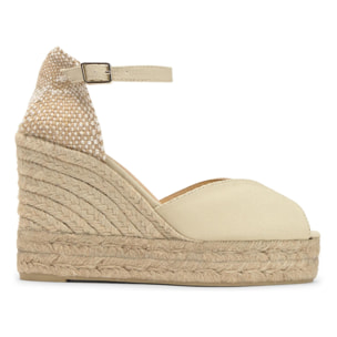 Alpargata Bianca cuña de yute 11cm doble plataforma