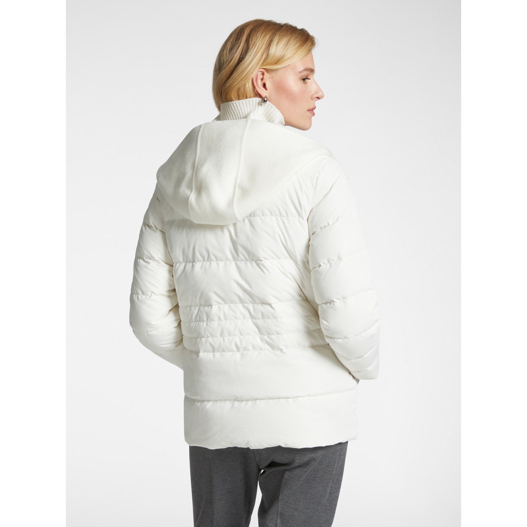 Elena Mirò - Piumino in nylon opaco - Bianco