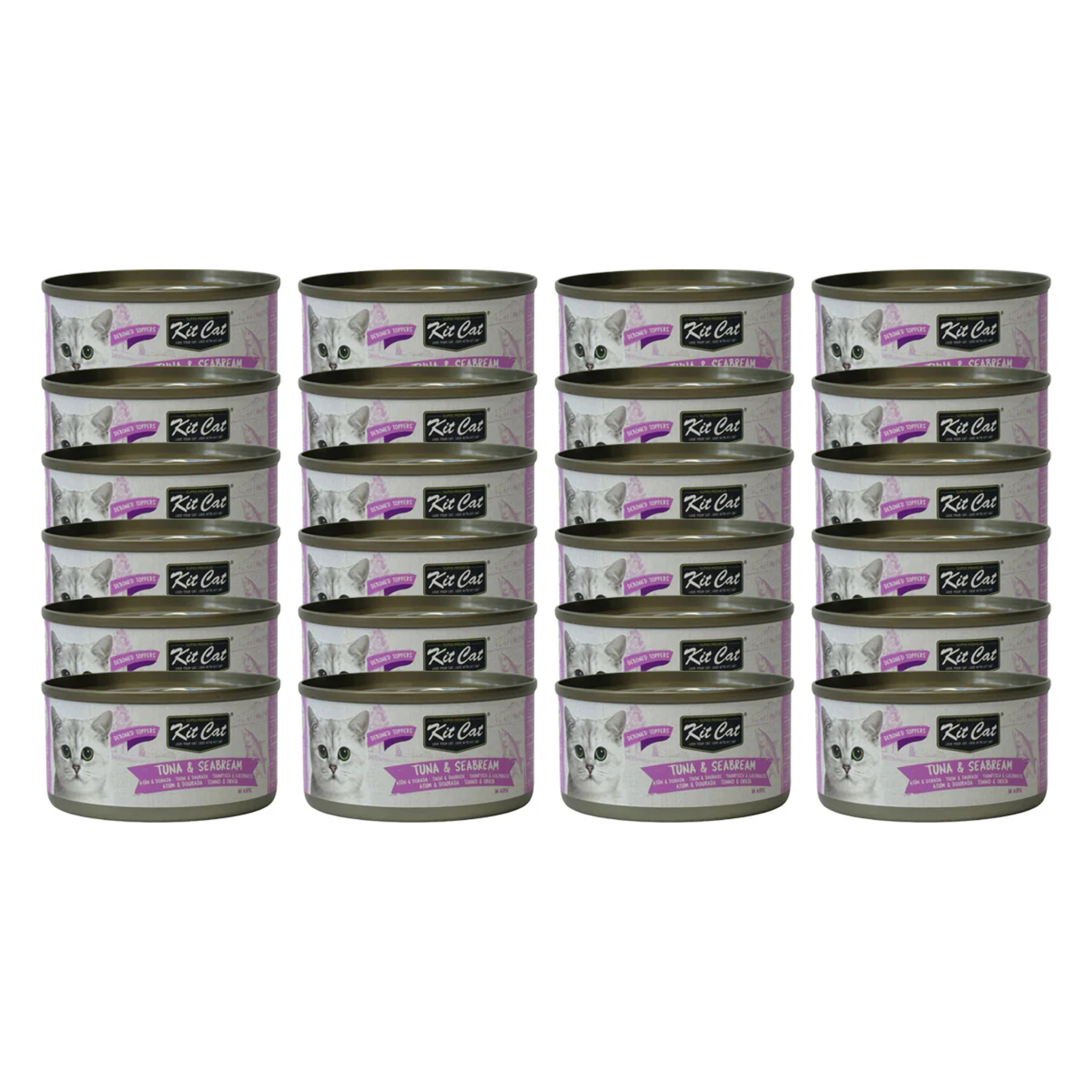 24x Kit Cat Lata Toppers - Atún & Dorada 80 g Comida húmeda para gatos