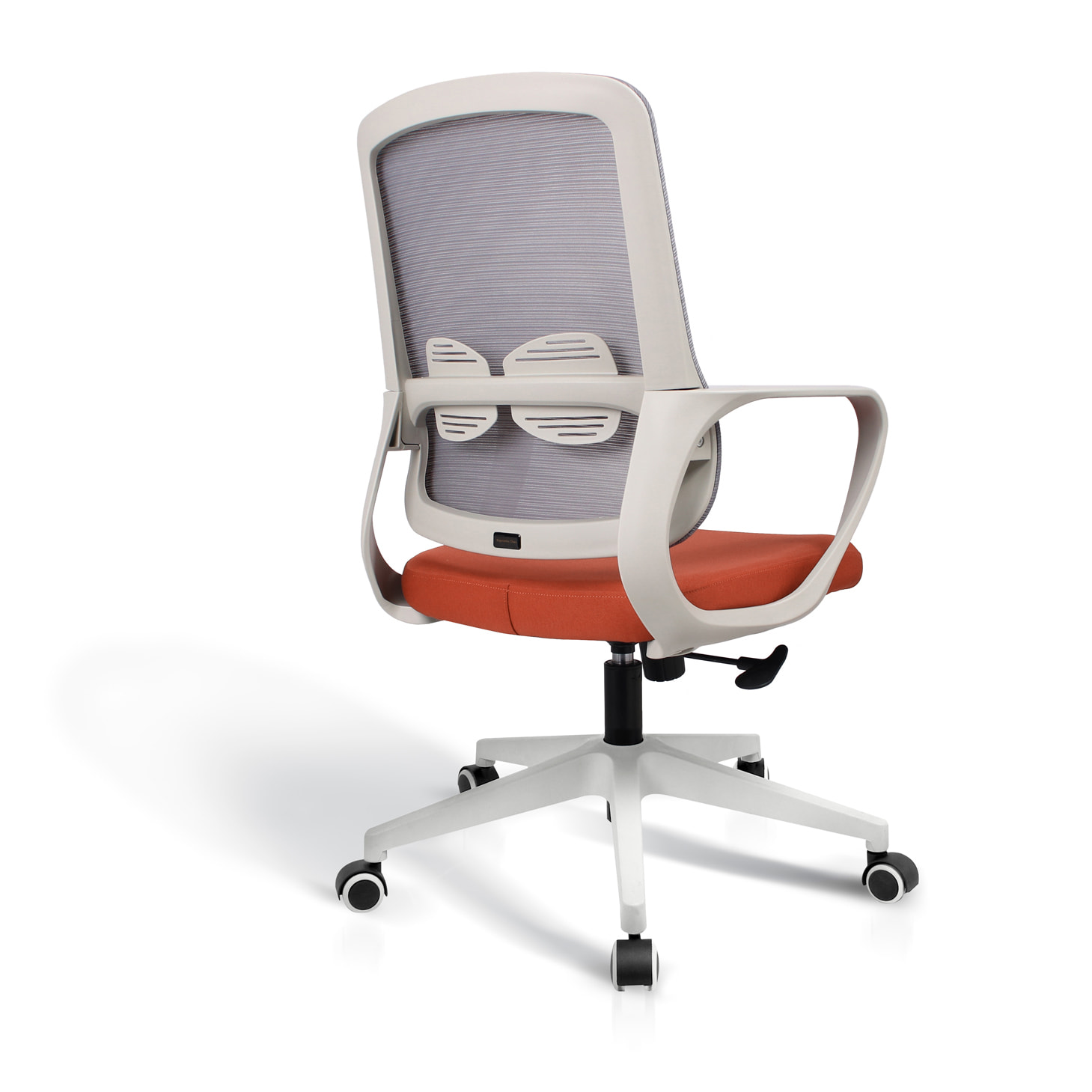 Silla de estudio Leah tela teja y gris 107x66x61 cm