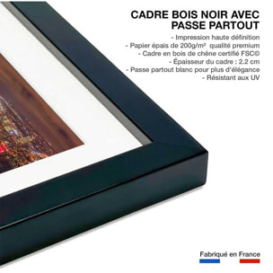 Affiche deco ""Night Life"" Affiche sous cadre noir
