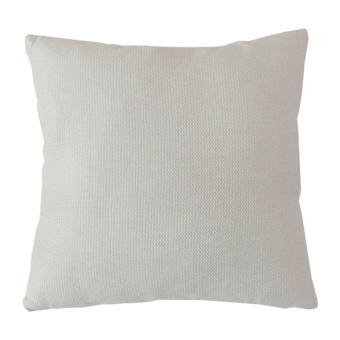 Coussin déhoussable en velours chenillé - Ecru