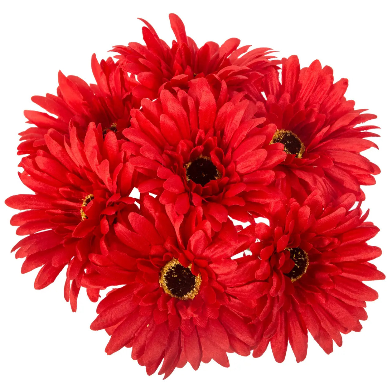 Bouquet 7 gerberas artificiels H26cm