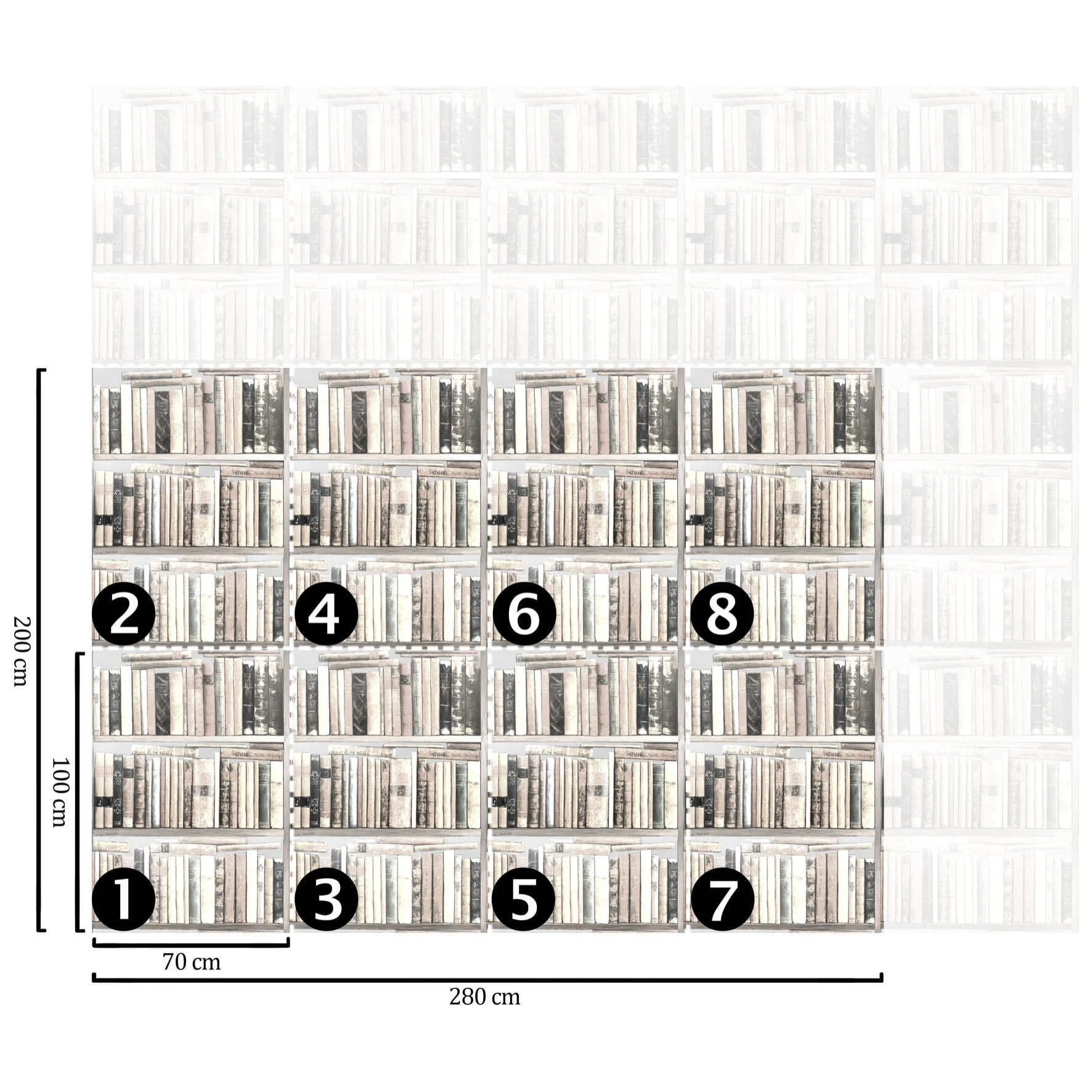 Carta da Parati Libri Bianchi