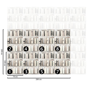 Carta da Parati Libri Bianchi