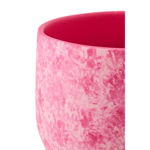 J-Line Cache-Pot - céramique - rose/blanc - large