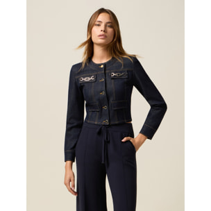 Oltre - Chaqueta de mezclilla - Azul