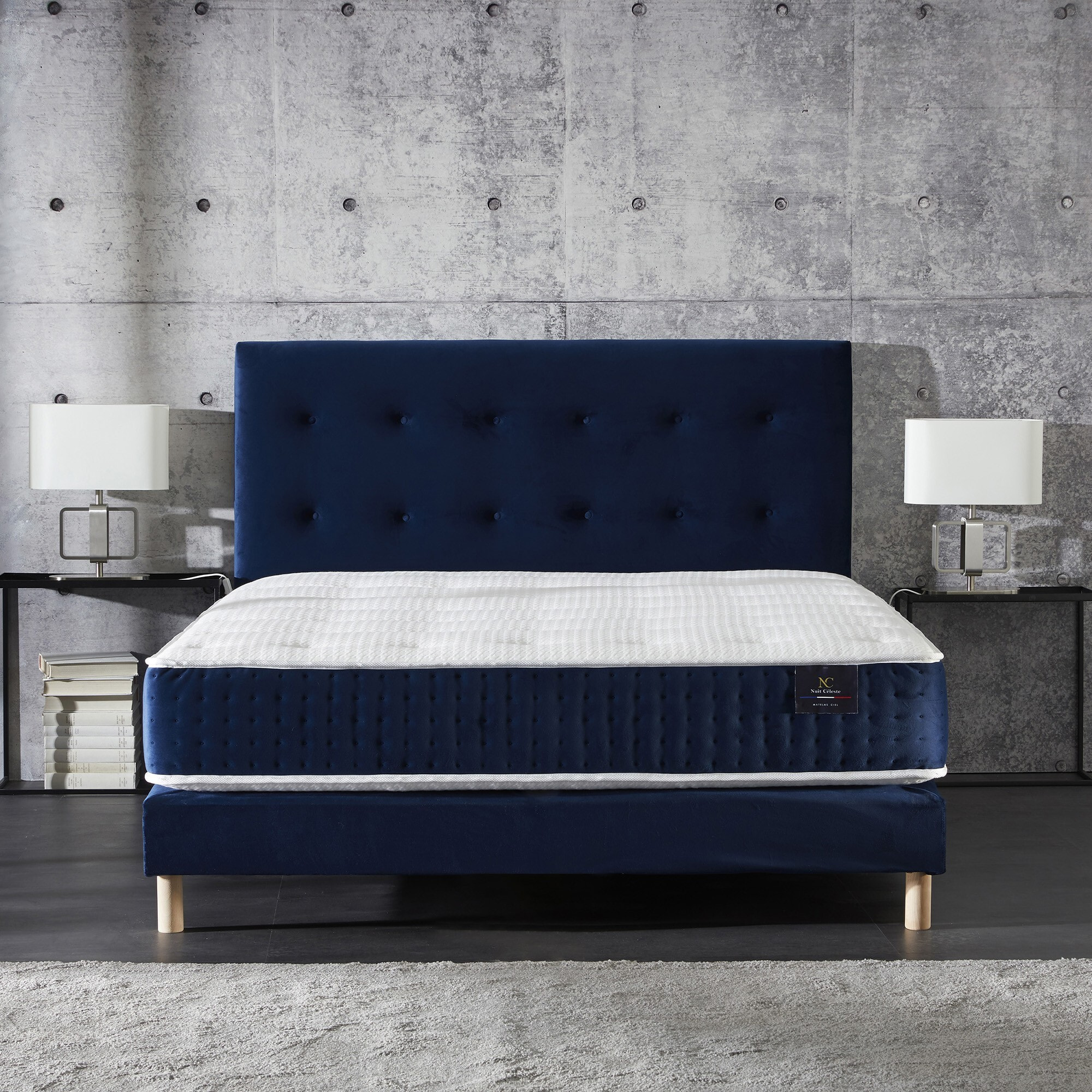 Matelas PULSAR à ressorts ensachés, mémoire de forme