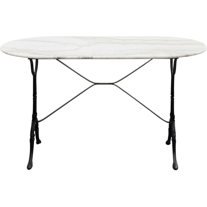 Table Bistrot 120x60cm marbre blanc Kare Design