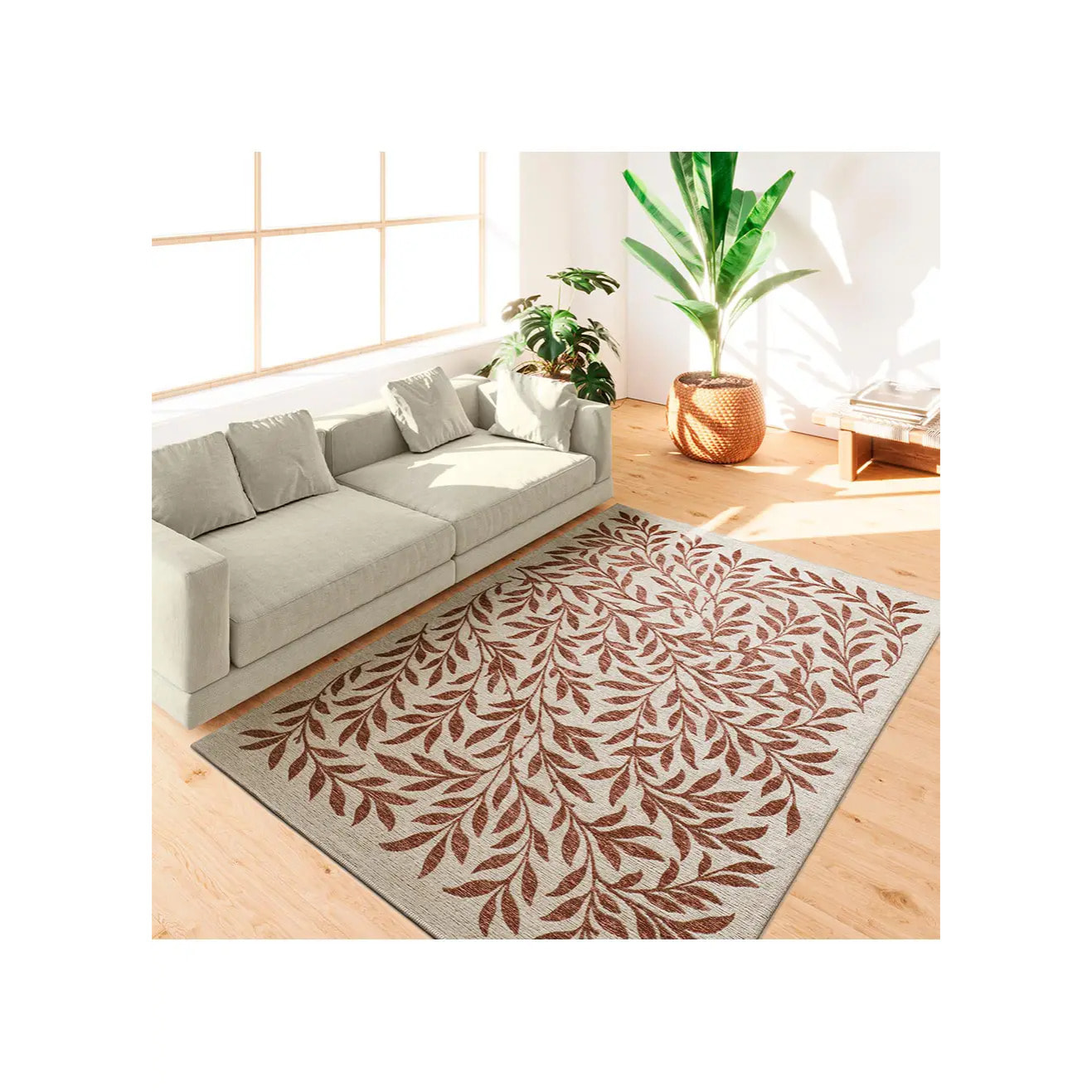 LUA Alfombra de exterior motivos florales caldera, varias medidas disponibles.