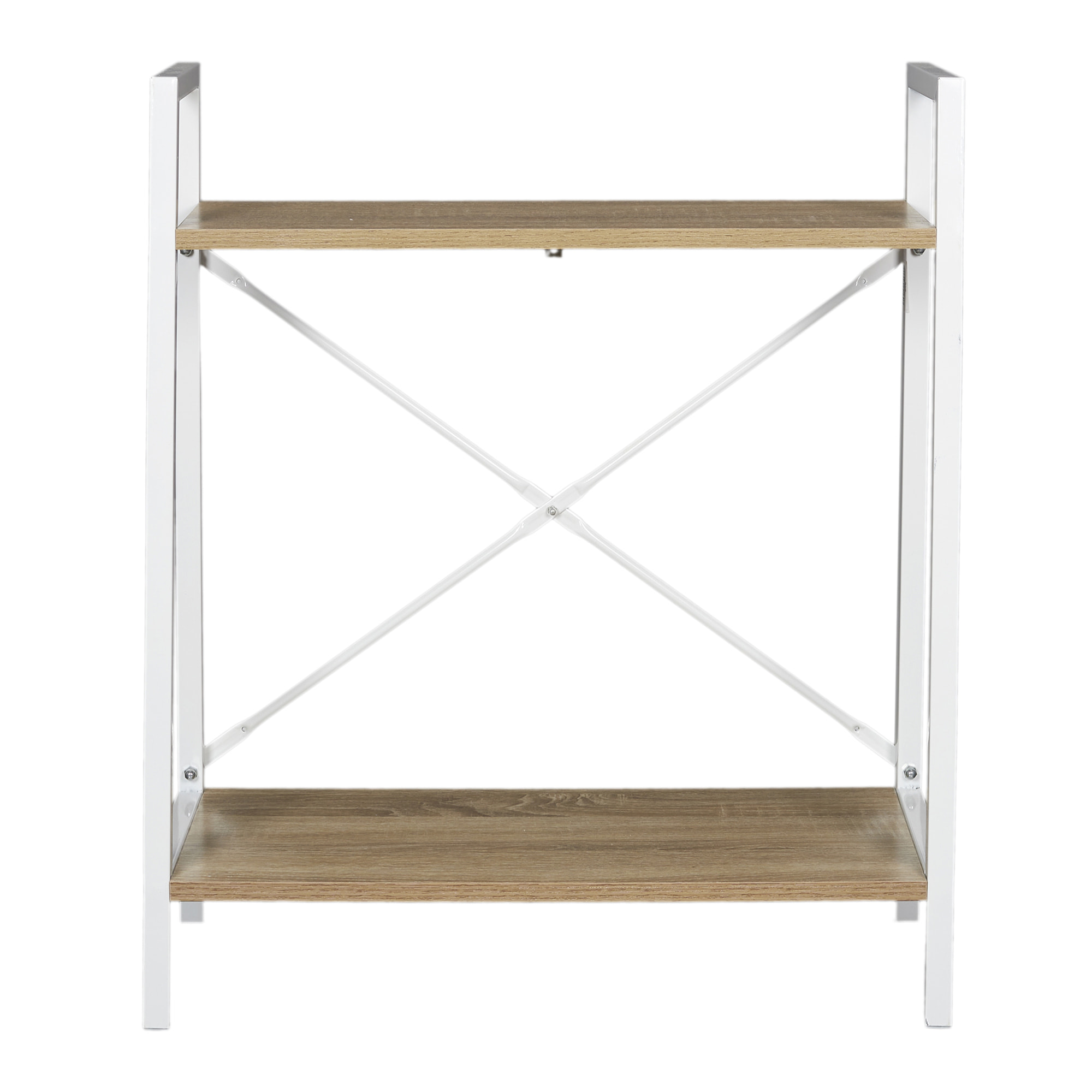 Etagere Bois Et Metal Blanc 70x60x27cm
