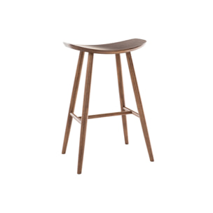 Tabouret de bar design noyer H72 cm DEMORY