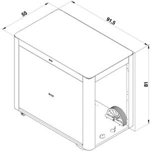 Chariot Plancha ENO CHILLE  Gris Cargo compatible planchas, 92 cm