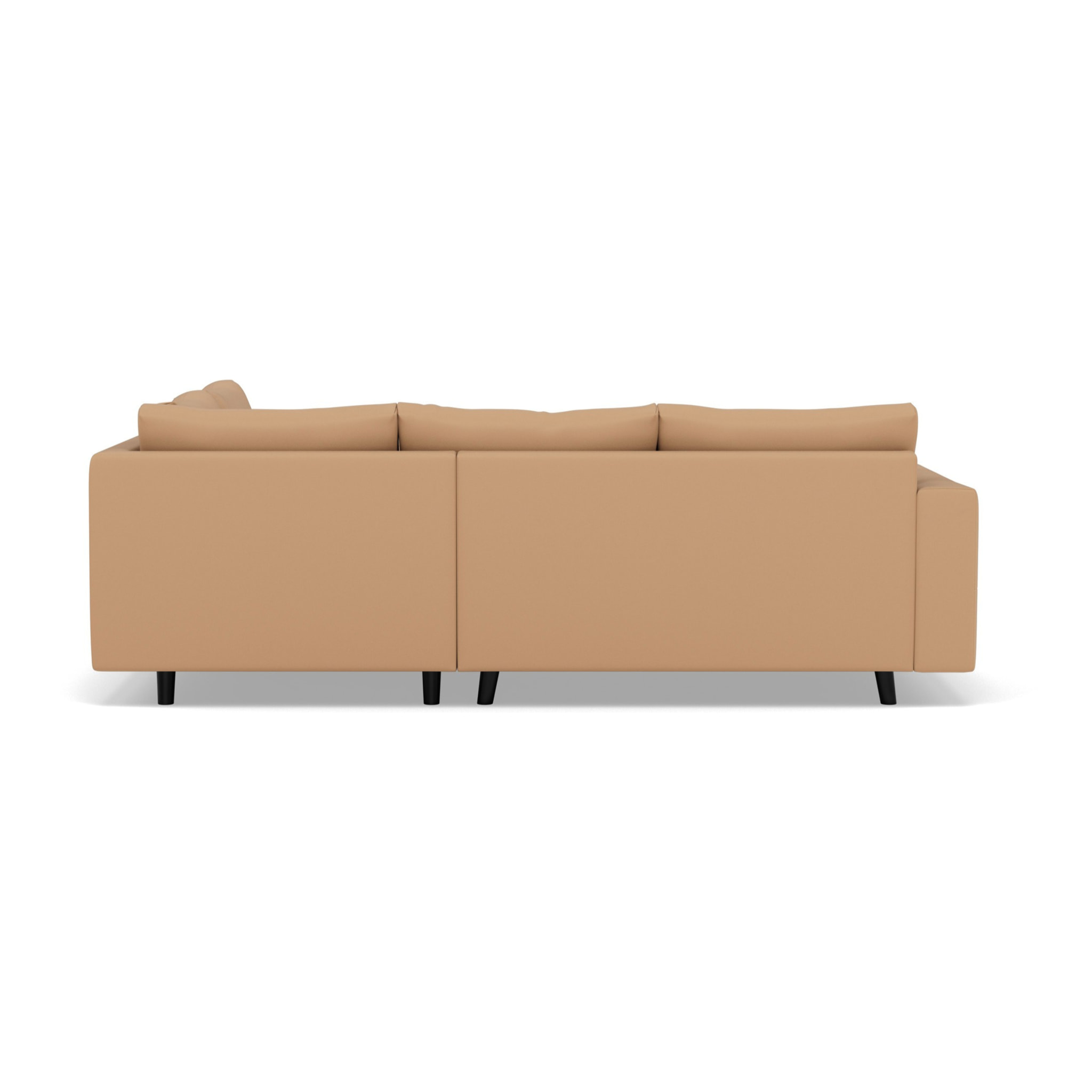 Rune - canapé d'angle droit 4 places en simili - Taupe