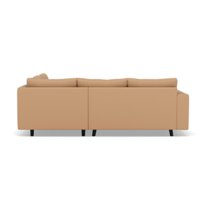 Rune - canapé d'angle droit 4 places en simili - Taupe