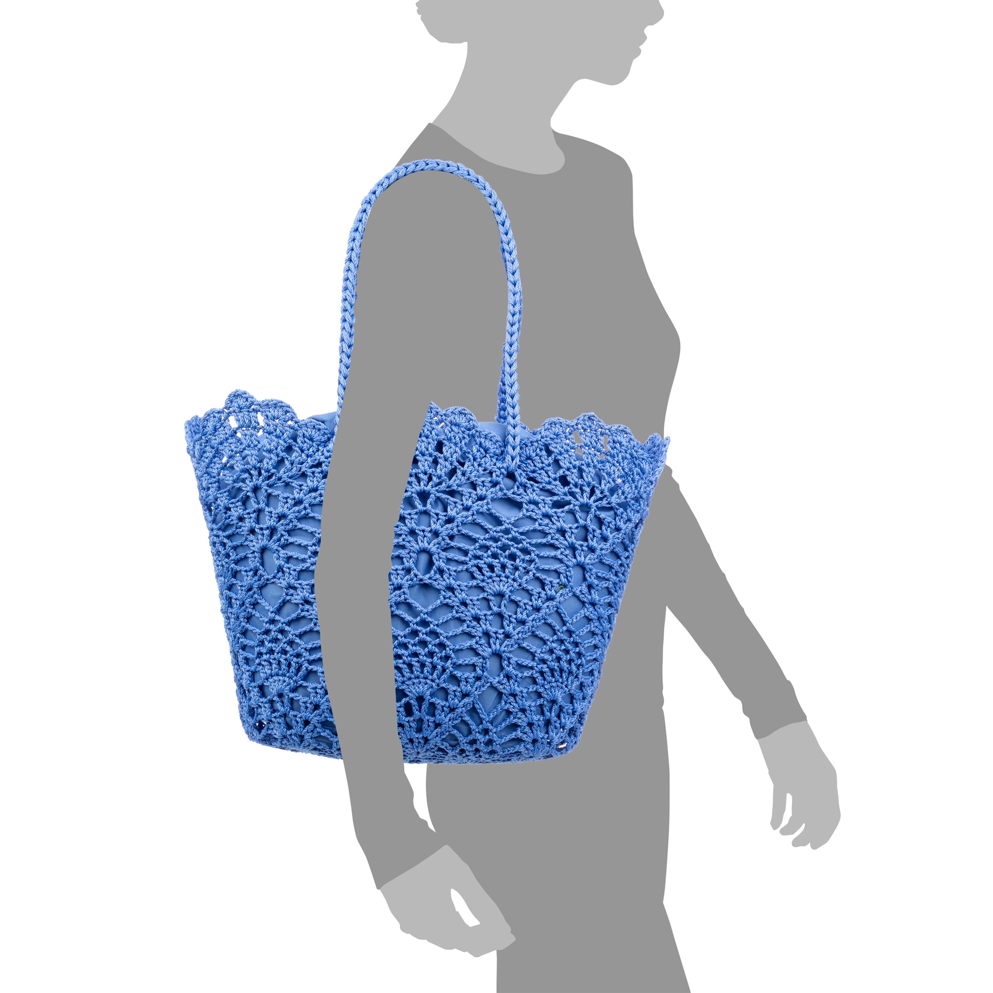 Zelbio borsa a spalla donna. Realizzato in cotone.