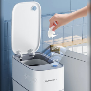 Papelera cubo de basura 15 l con sensor de movimiento inteligente sin contacto - incluye 20 bolsas de basura