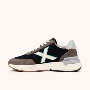 MUNICH VERSUS WMN 114 Sneakers Deportivas Negras y Verde Agua