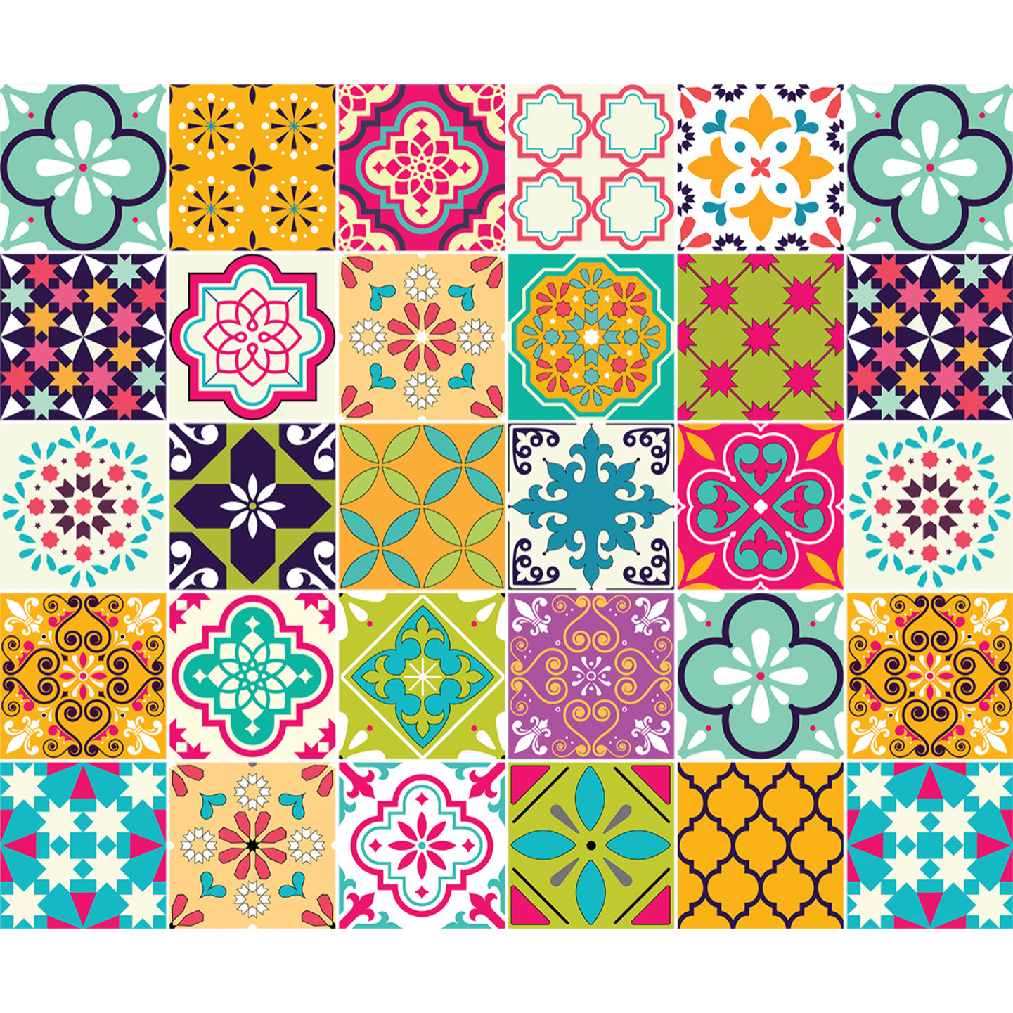 Stickers muraux - Sticker Mural Carrelage adhésif Cuisine Salle de Bain - 30 STICKERS CARRELAGES AZULEJOS CATALIA