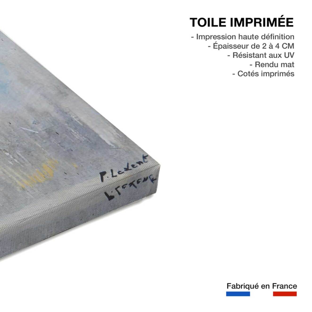 Tableau abstrait virgule Toile imprimée