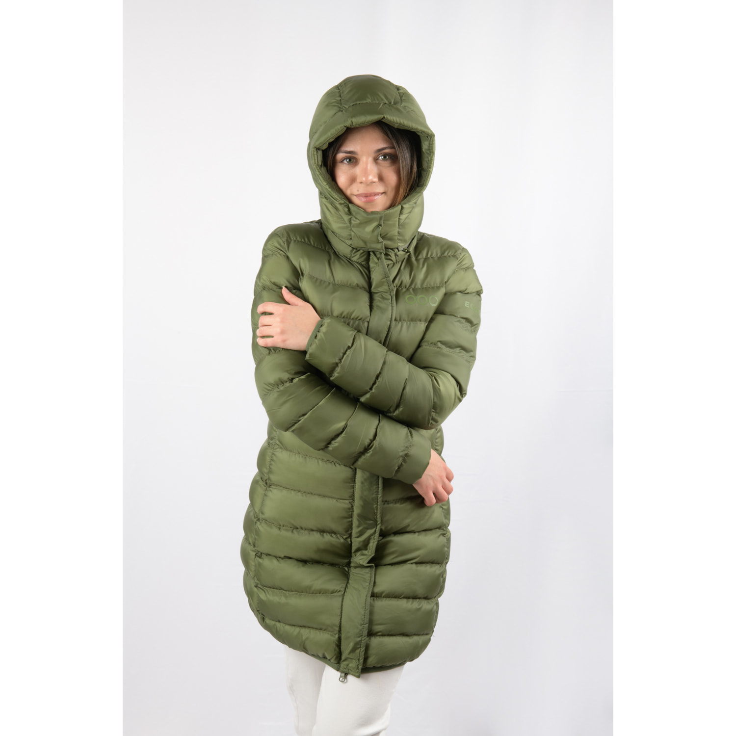 Chaqueta Munich Long Jacket marca ECOON - verde oscuro