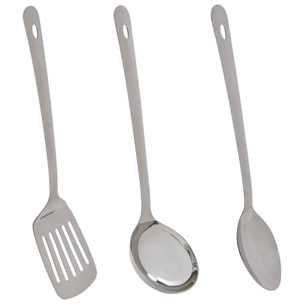 Lot de 3 ustensiles Brillance L.33cm argent
