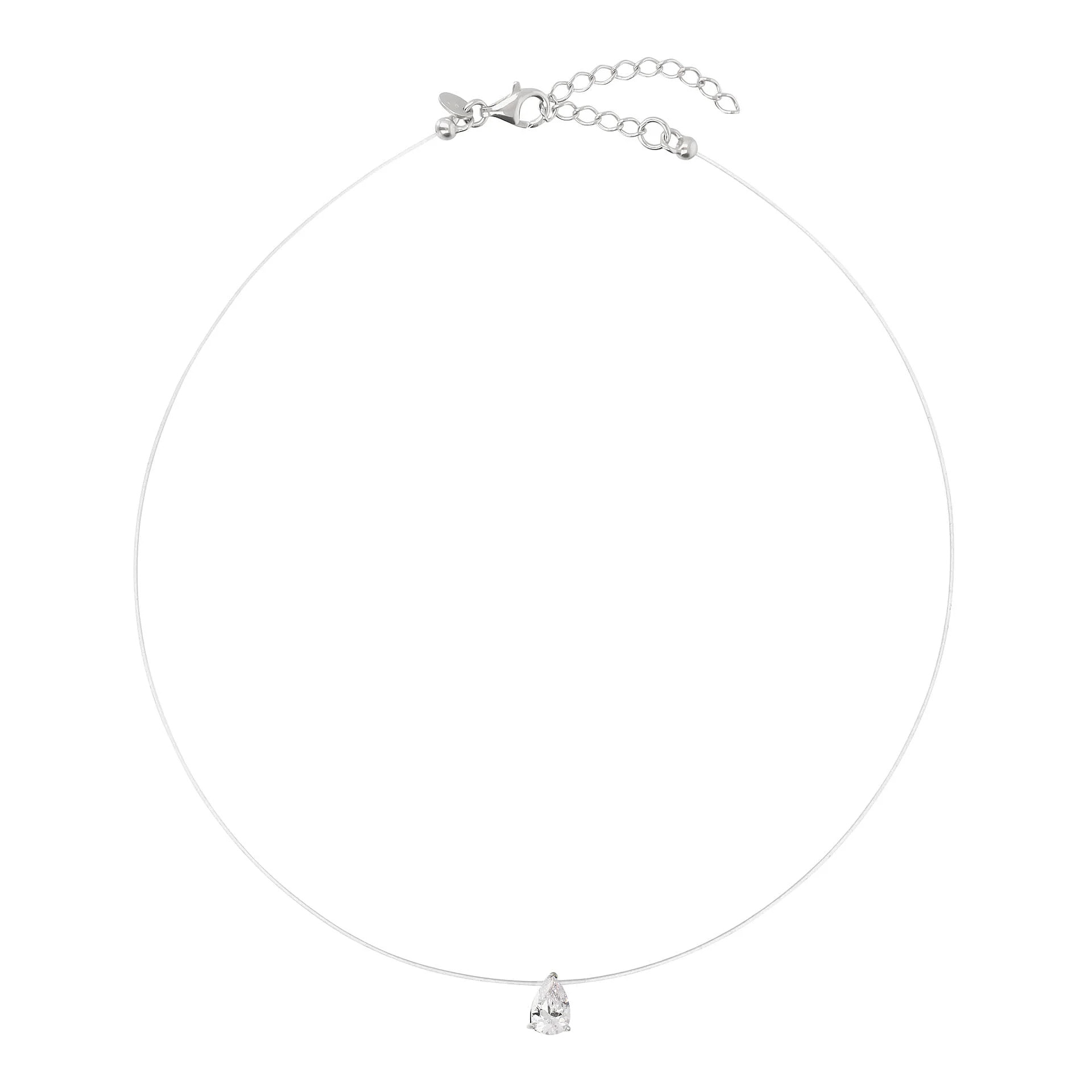 Collana Fantasmino con Punto Luce Cuore in Cubic Zirconia