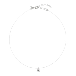 Collana Fantasmino con Punto Luce Cuore in Cubic Zirconia