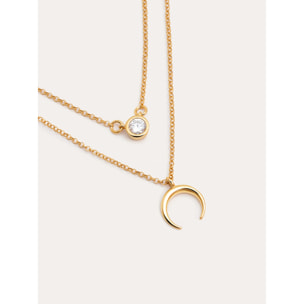 Collana Pack 2 Spark Necklaces + Mini Moonset Argento Placcato Oro