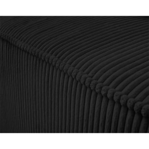 Colombine - module d'assise droit - en velours côtelé - Noir