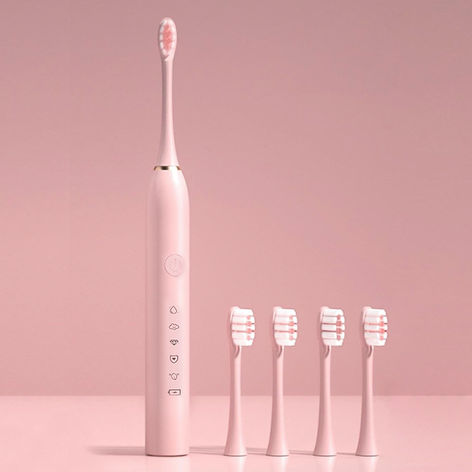 Spazzolino elettrico sonico 330. Modalità pulizia, lucidatura, sbiancamento, sensibilità e massaggio. Include 5 teste.
