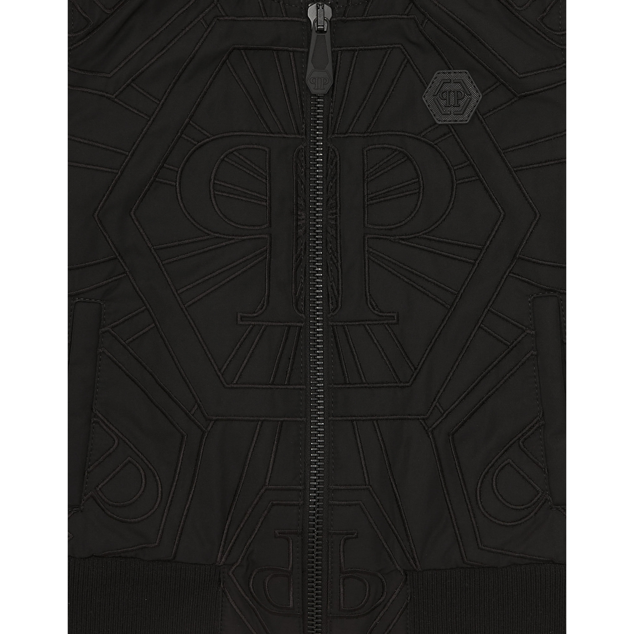 PHILIPP PLEIN Leather Bomber MONOGRAM