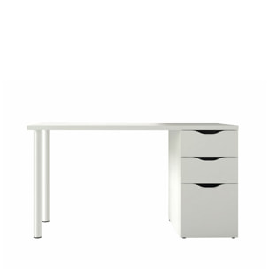 Mesa De Escritorio 74x138x60 Cm Blanco Artik