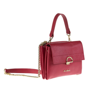 Borsa a spalla da donna Made in Italy - Modello Solara Lux - 100% pelle - 21.0 x 16.0 x 6.5 cm