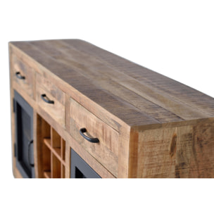 Buffet en bois de manguier 150cm style industriel moderne