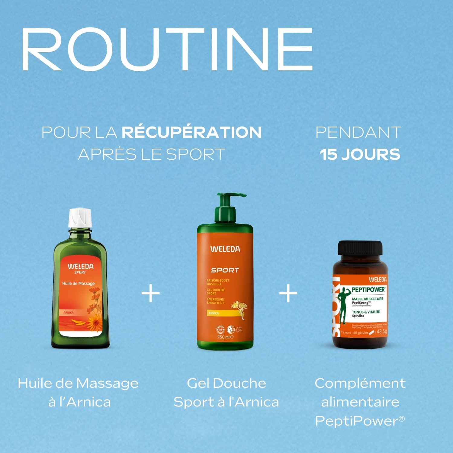 WELEDA - LOT Huile de massage Arnica 2x50ml + 1x100ml - Vegan* - Certifié Natrue**- Flacon pompe 100ml et flacon 50ml