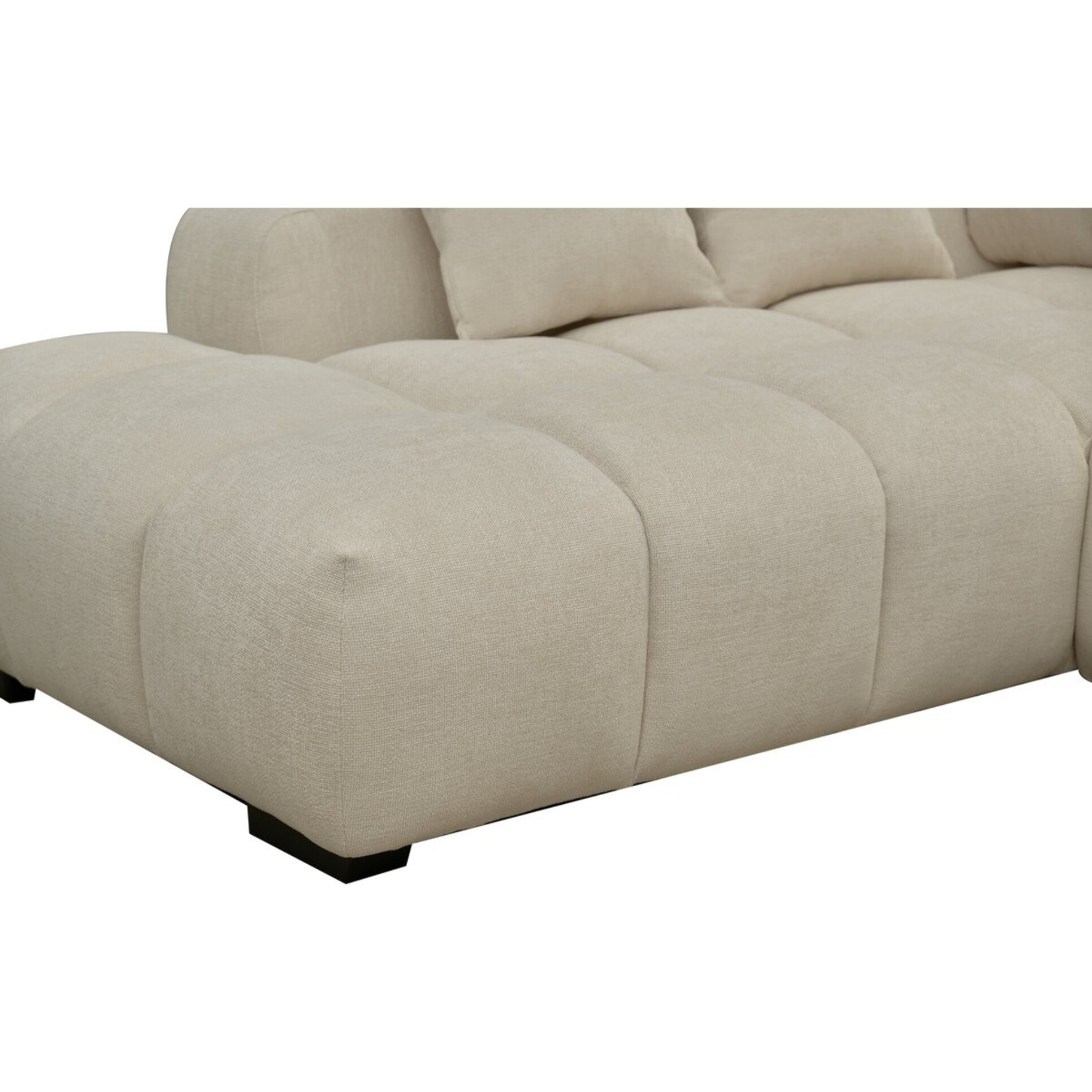 Canapé d'angle "Monceau" - 3 places - Beige