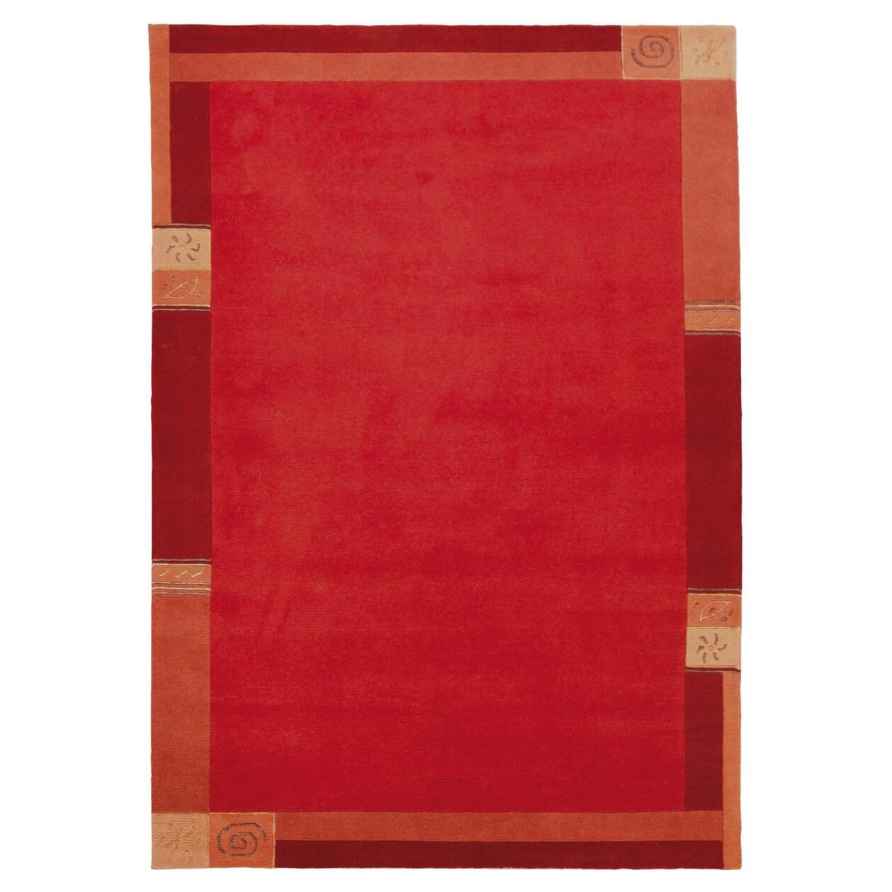Tapis salon et chambre fait main en laine motif simple VEHU