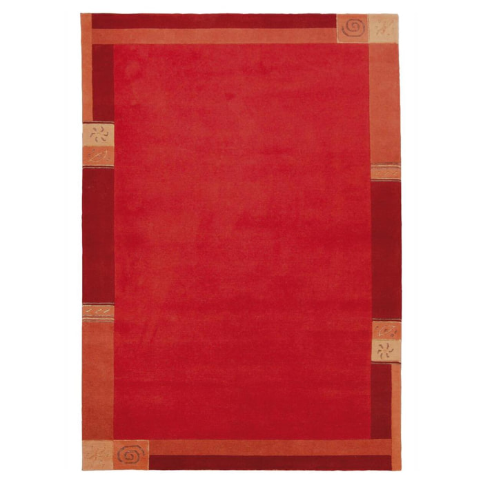 Tapis salon et chambre fait main en laine motif simple VEHU