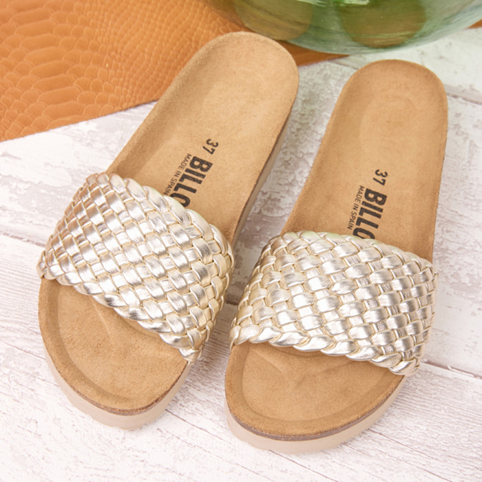 SANDALIA PLATAFORMA BILLOWY DORADO