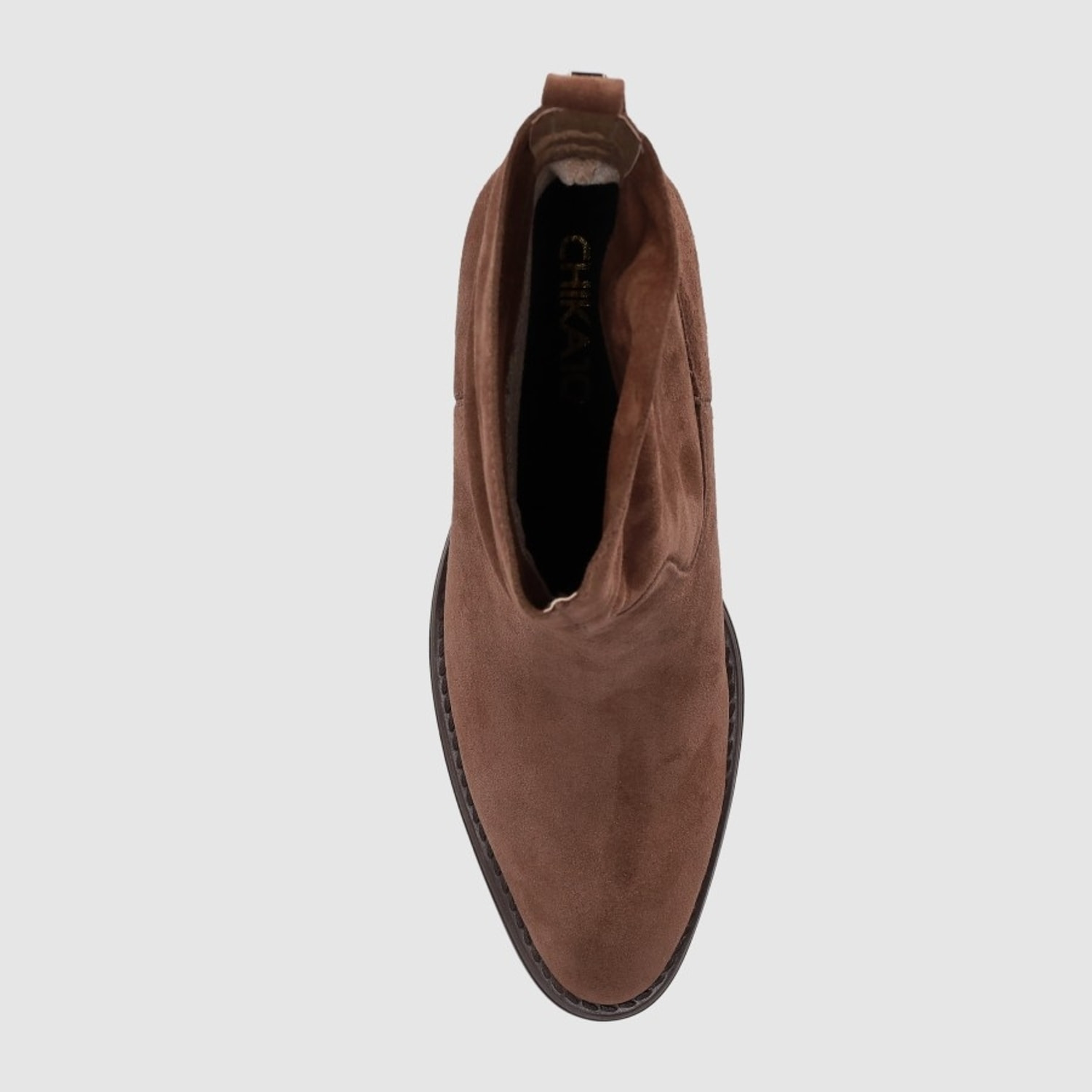 Botines de Serraje - Taupe - Tacón: 5 cm