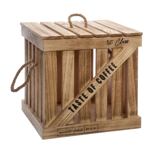 Set de 3 boîtes cagettes "Colonial" rotin