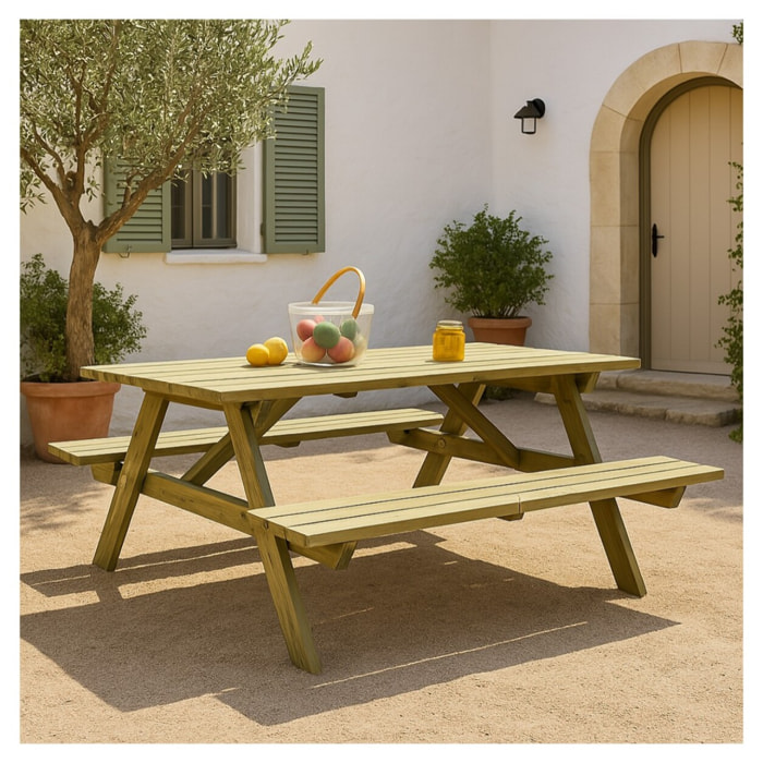 Mesa Picnic Superior 180x160x71 Cm