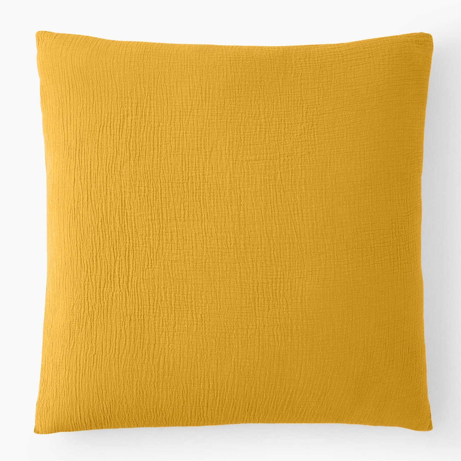 Paire de taies d'oreiller 100% gaze de coton safran mineral