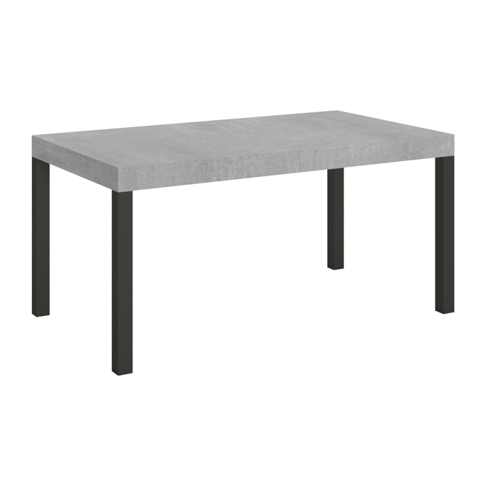 Mesa extensible 90x160/264 cm Everyday Cemento estructura Antracita