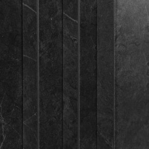 Bellini - Camino a bioetanolo da terra 96x35xH96 cm, effetto marmo nero