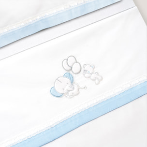 Triptico Minicuna Pasacinta Oso Elefante Globos Bco/Azul
